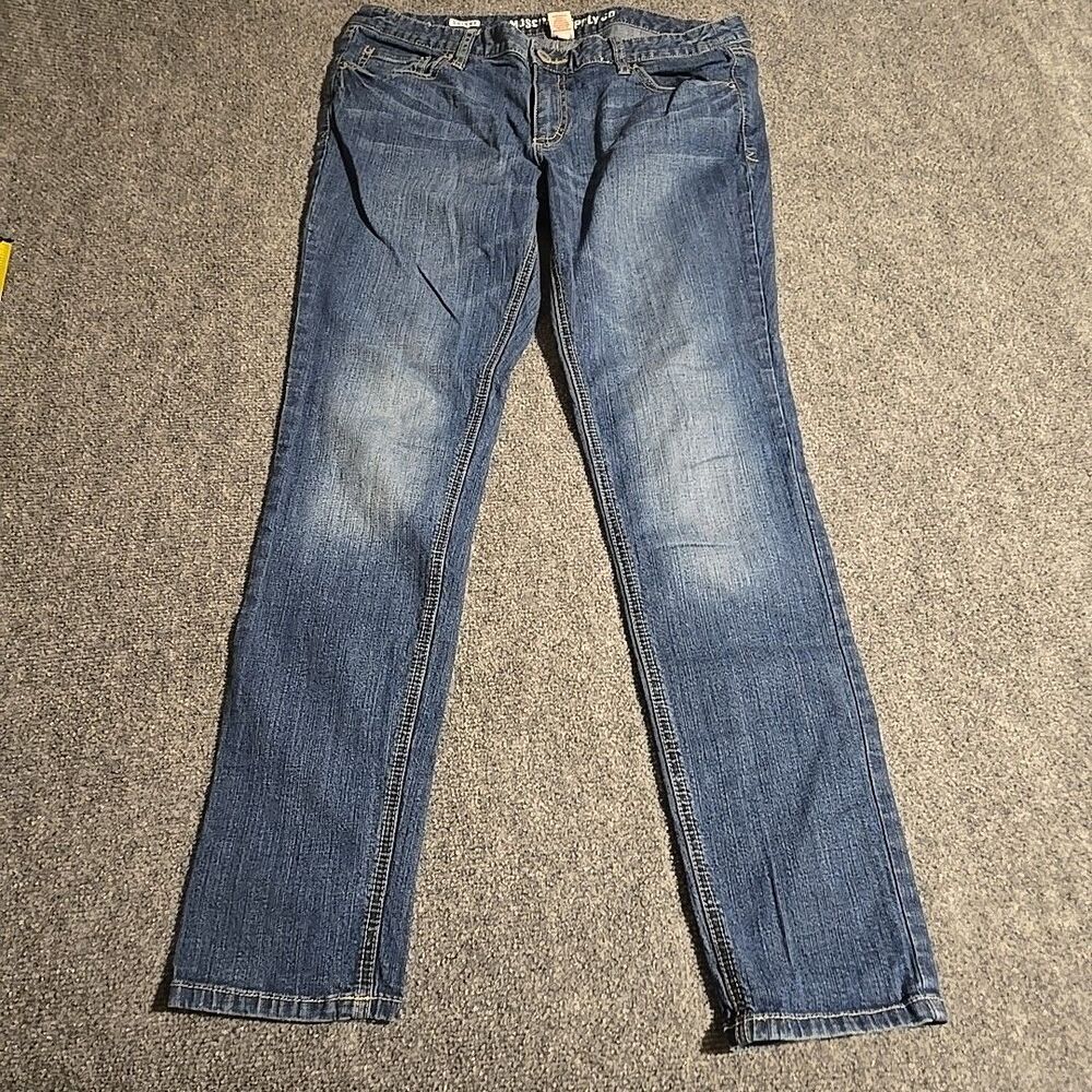 Mossimo Supply Co Denim Jeans Womens Juniors Size 15 Blue Skinny Straight